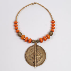 Tribal Necklace (Brass & Amber)