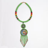 Double Disk Necklace (Beads)