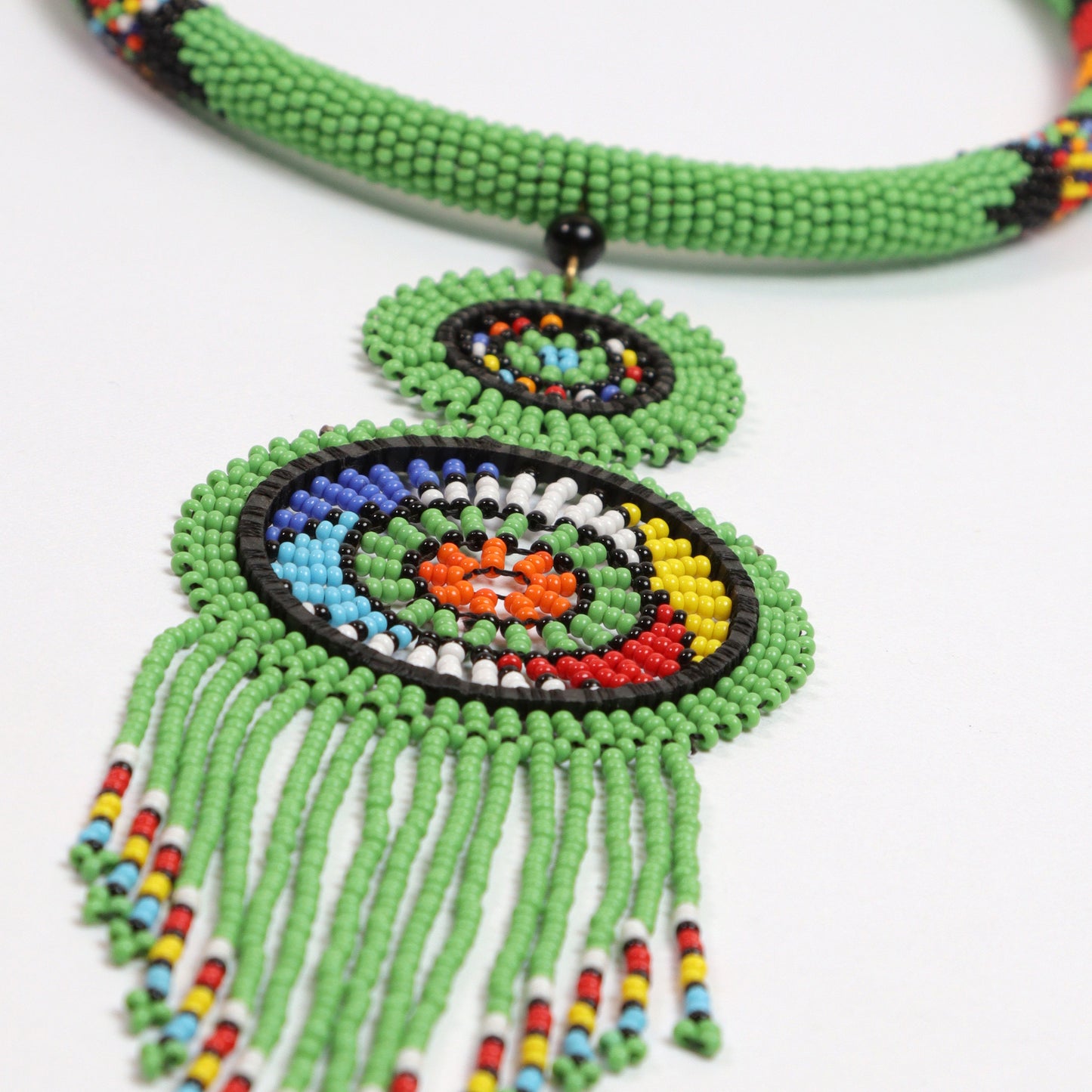 Double Disk Necklace (Beads)